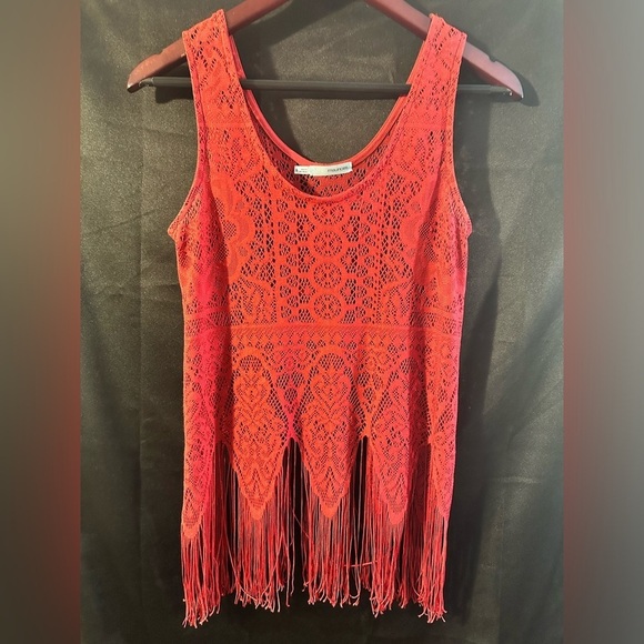 🔴$1SALE$ Lace fringe tank top - Picture 1 of 4